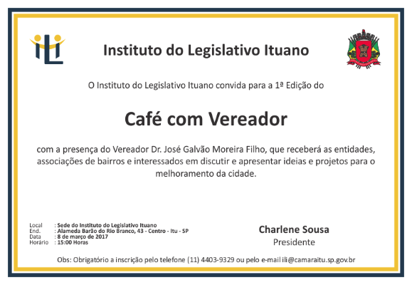 201736_2017-01-01 - ILI - Café com Vereador - Dr. José Galvão